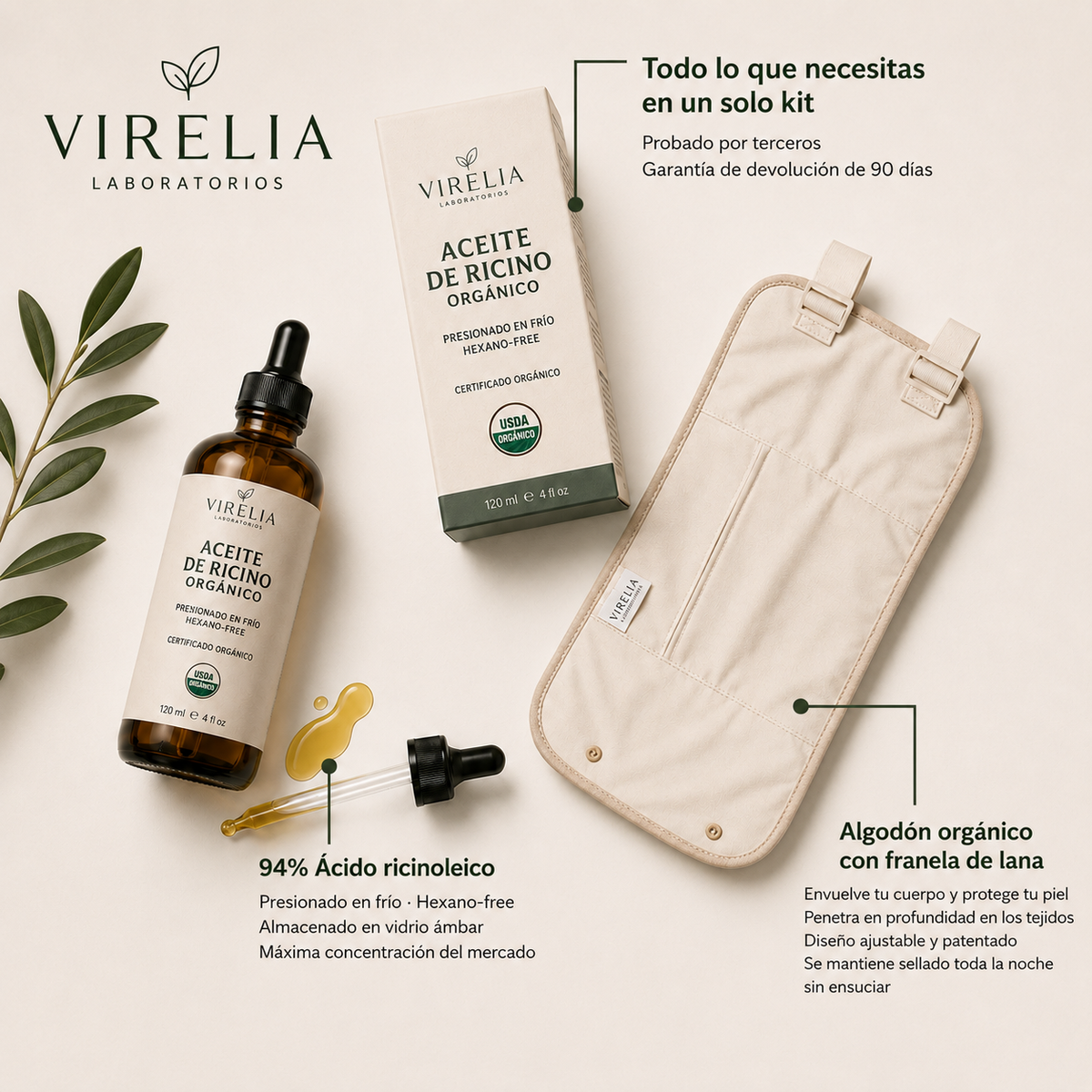 Ritual Nocturno Virelia®  Pack completo de Aceite de Ricino